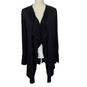 White House Black Market Drama Sleeve Waterfall Cardigan Women’s Size Shimmery
